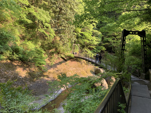 袋田の滝、吊り橋